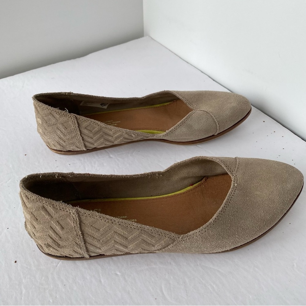 Toms Jutti Women's Taupe Flats - Sz 7.5